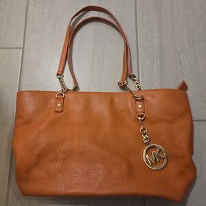 Michael Kors Burnt Orange Tote Bag